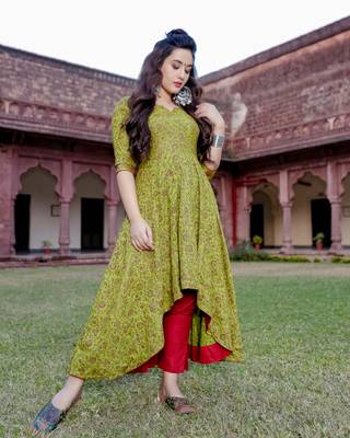 Fern Handblock Kurta Set 3