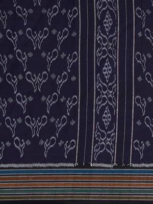 blue hand woven cotton saree 3