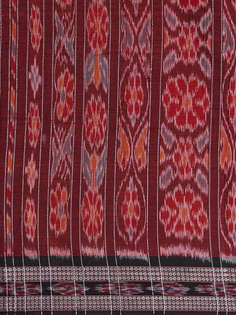 orange hand woven cotton saree