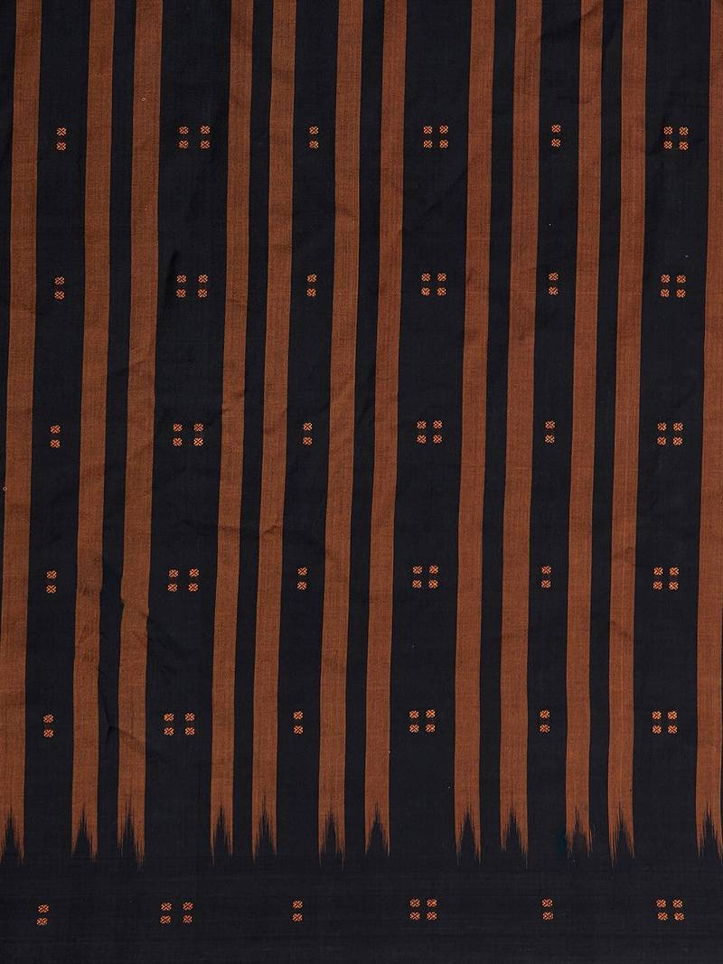 brown hand woven cotton saree