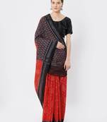 red hand woven cotton saree