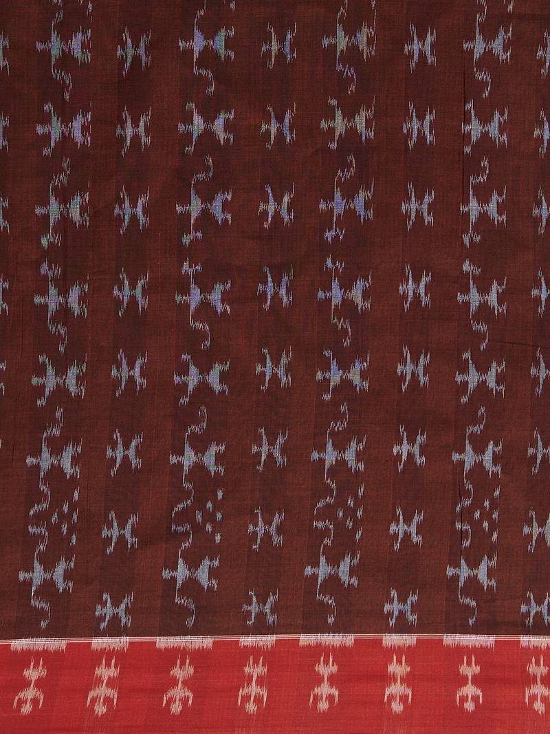 black hand woven cotton saree