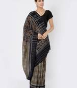 grey hand woven cotton saree