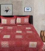 Rudra Jaipuri Prints 100% Cotton Comfort  Double Bedsheets with 2 Pillow Cover