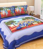 Rudra Jaipuri Prints 100% Cotton Comfort  Double Bedsheets with 2 Pillow Cover