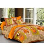 Rudra Jaipuri Prints 100% Cotton Comfort  Double Bedsheets with 2 Pillow Cover