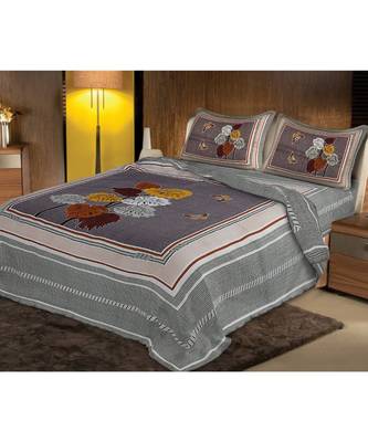 Rudra Jaipuri Prints 100% Cotton Comfort  Double Bedsheets with 2 Pillow Cover 1