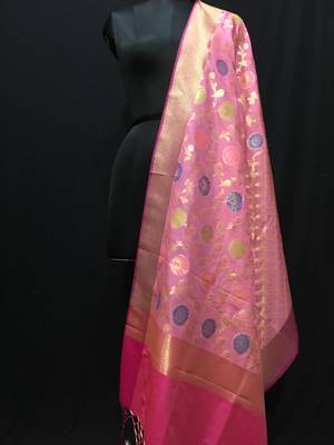 multicolor woven katan Silk dupattas 1