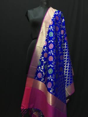 multicolor woven katan Silk dupattas 1