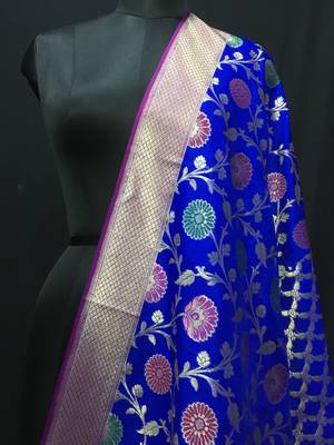 multicolor woven katan Silk dupattas 2