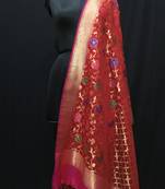 multicolor woven katan Silk dupattas