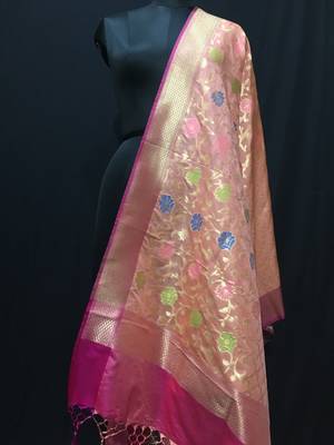 multicolor woven katan Silk dupattas 1