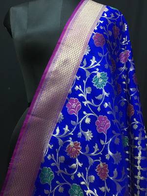multicolor woven katan Silk dupattas 2