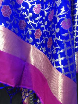 multicolor woven katan Silk dupattas 3