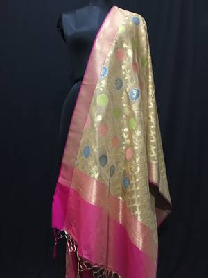 multicolor woven katan Silk dupattas 1
