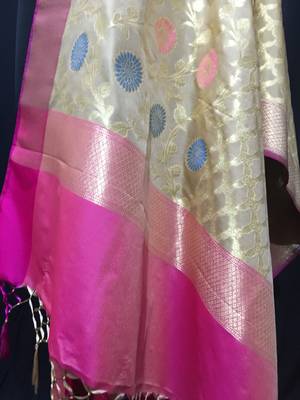 multicolor woven katan Silk dupattas 3