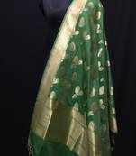 Green woven katan Silk dupattas
