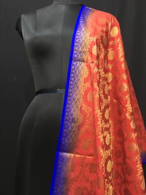 multicolor woven katan Silk dupattas 2