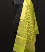 Green woven katan Silk dupattas