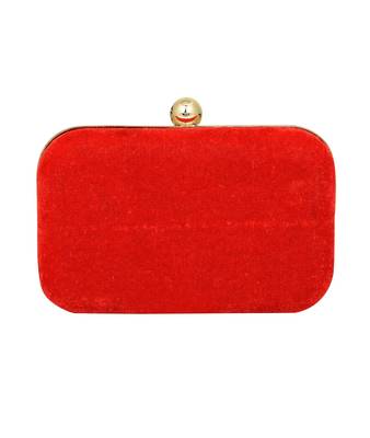 MaFs Women's Sequence Box Clutch for Wedding and Parties, Red 2