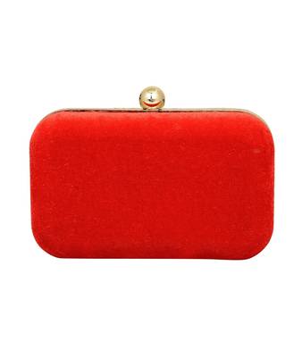 MaFs Women's Sequence Box Clutch for Wedding and Parties, Red Velvet 2