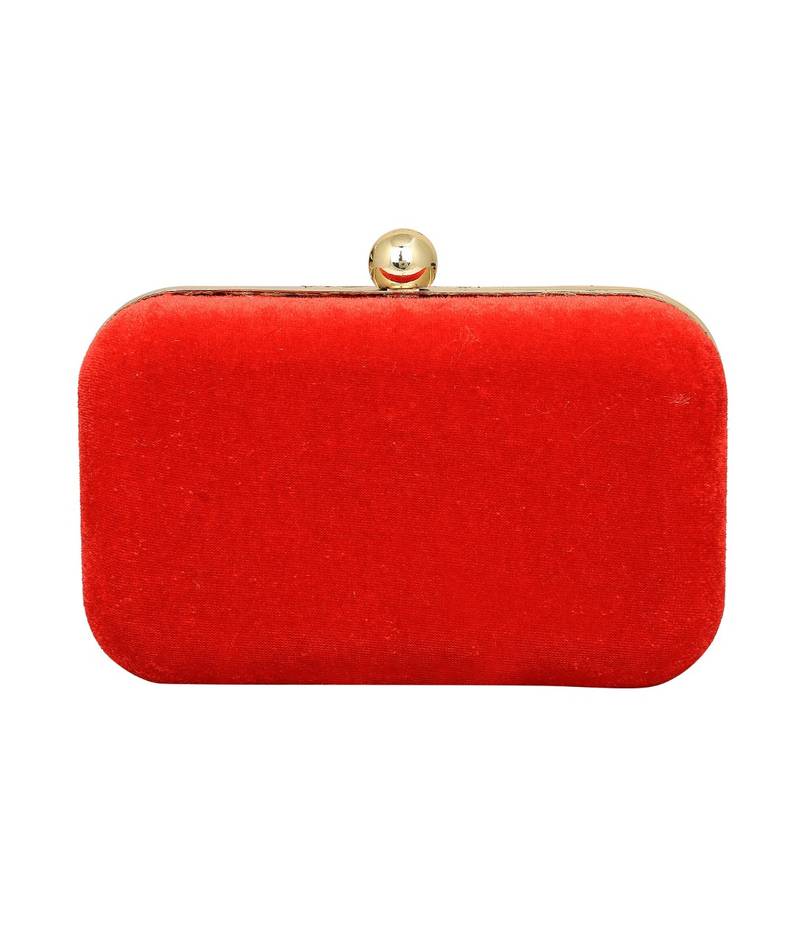 MaFs Women's Sequence Box Clutch for Wedding and Parties, Red Velvet
