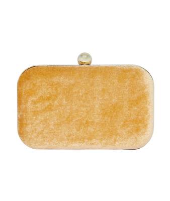 MaFs Women's Sequence Box Clutch for Wedding and Parties, Golden Color 2