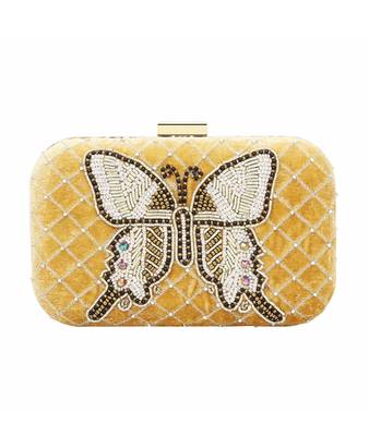 MaFs Women's Sequence Box Clutch for Wedding and Parties, Gold 1