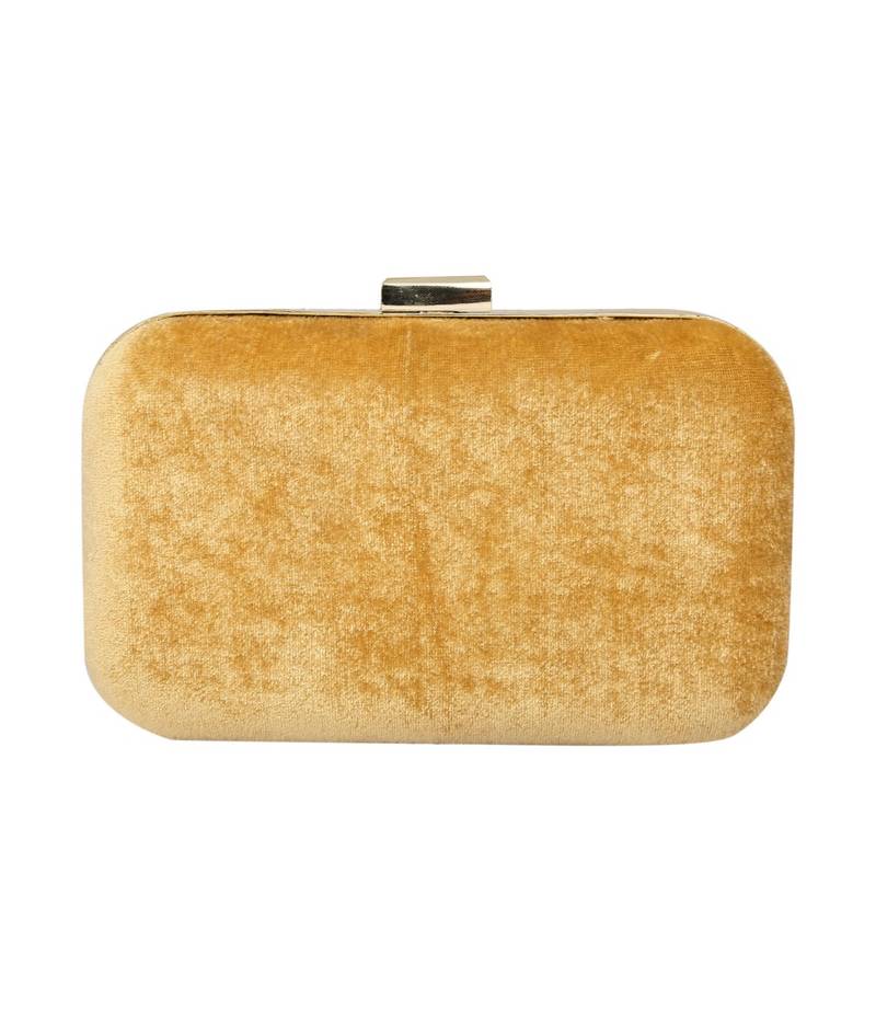 MaFs Women's Sequence Box Clutch for Wedding and Parties, Gold