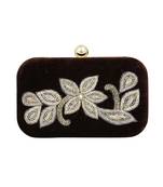 MaFs Women's Sequence Box Clutch for Wedding and Parties, Black