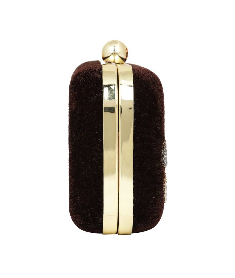 MaFs Women's Sequence Box Clutch for Wedding and Parties, Black