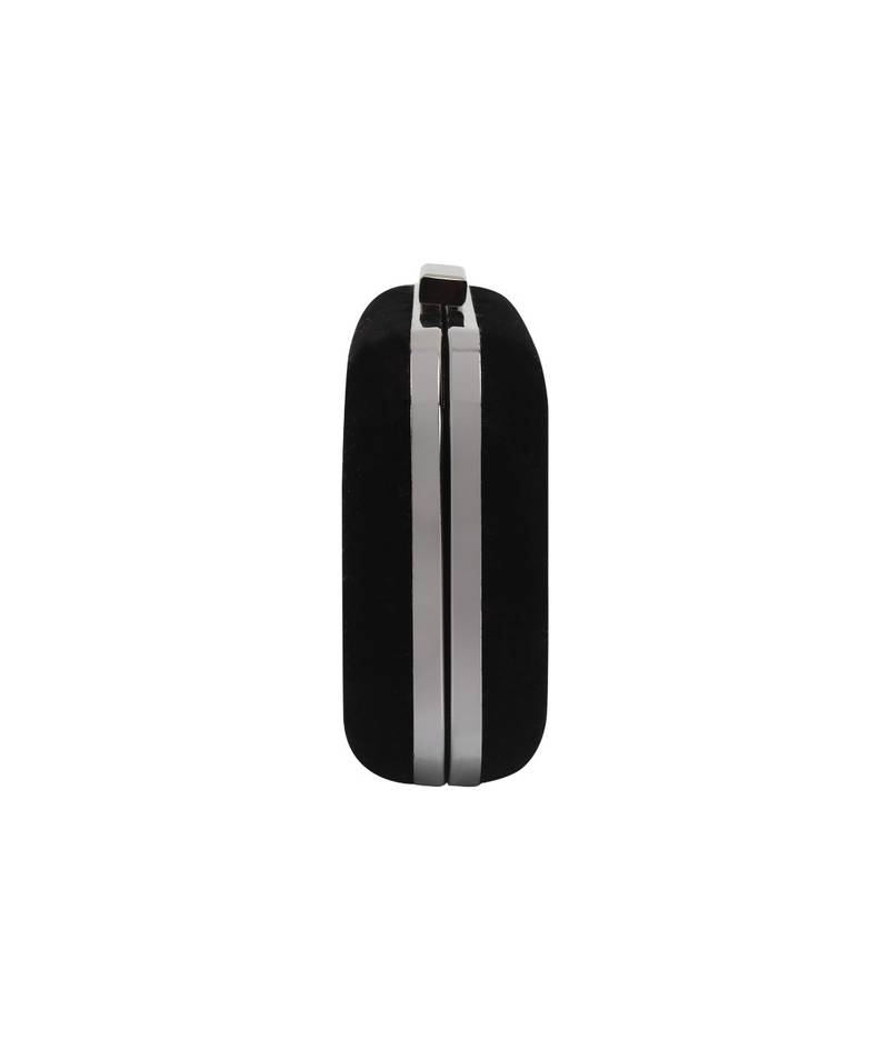 MaFs Women's Hand Embroidered/Zari Zardozi work Box Clutch Bag For Bridal, Casual, Party, Wedding || Black