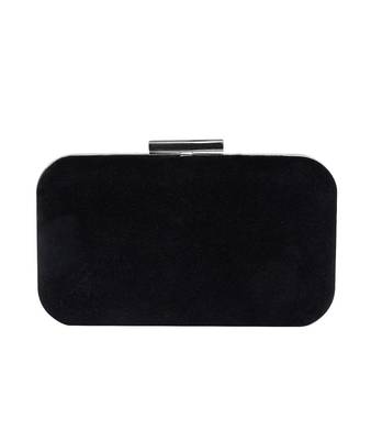 MaFs Women's Hand Embroidered/Zari Zardozi work Box Clutch Bag For Bridal, Casual, Party, Wedding || Black 2