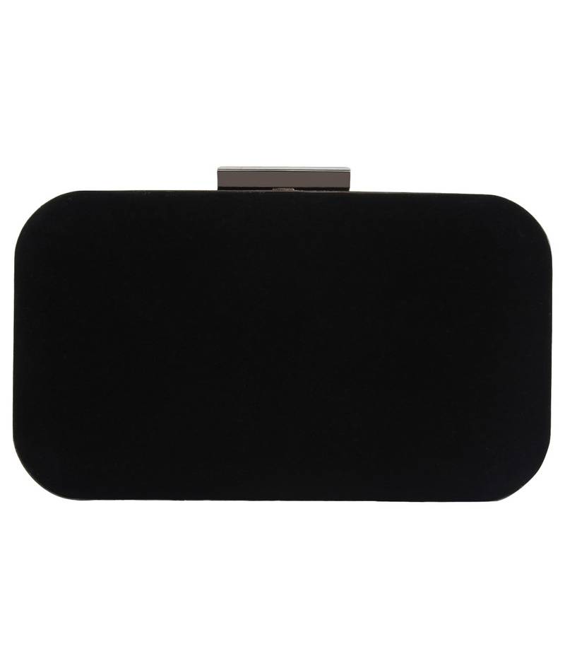 MaFs Women's Hand Embroidered/Zari Zardozi work Box Clutch Bag For Bridal, Casual, Party, Wedding || Black