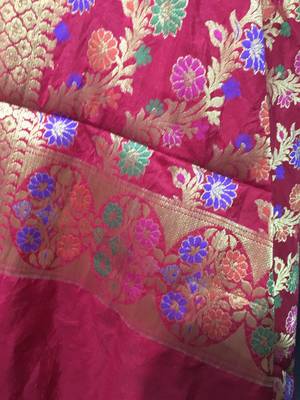 multicolor woven katan Silk dupattas 3