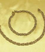 Designer Antique Gold Plated Diamond Stone Worked Payal Anklets