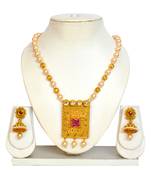 Polki Stone Pendal With Earrings