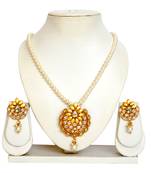 Polki Stone Pendal With Earrings