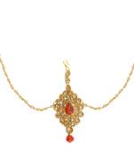 Polki Pearl Line Tika With Mathapatti