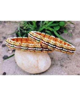 Red Green Moti Meena Kada bangles 1