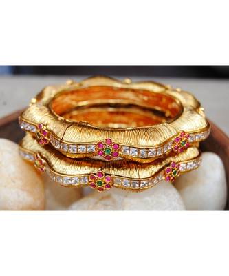 Multigem Floral Kada Bangles 1