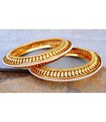 Ornate Leafy Kada Bangles with Pearls