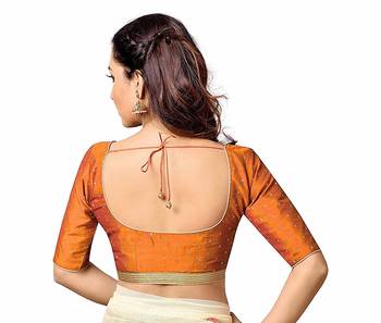 orange Designer  Readymade Blouse 2