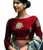 maroon Designer Hand Work  Blouse