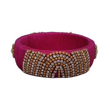 Pink silk thread bangles 2