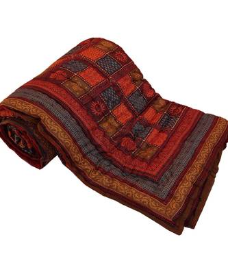 Jaipuri Print Cotton Double Bed Razai Quilt 1