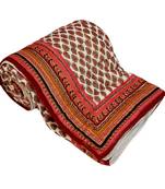 Jaipuri Gold Print Cotton Double Razai Quilt