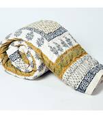 Jaipuri Floral Print Cotton Double Bed Quilt