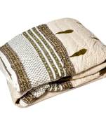 HandBlock Print WhiteBase Jaipuri Double Quilt
