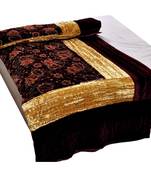Jaipuri Maroon Jaipuri Double Bed Velvet Quilt